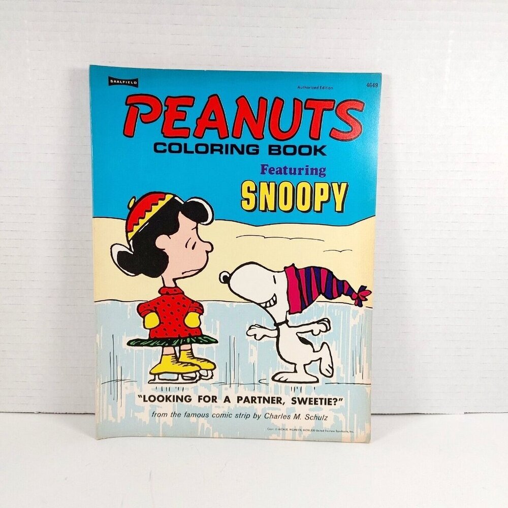 Peanuts Coloring Book featuring Snoopy, Uncolored 1972